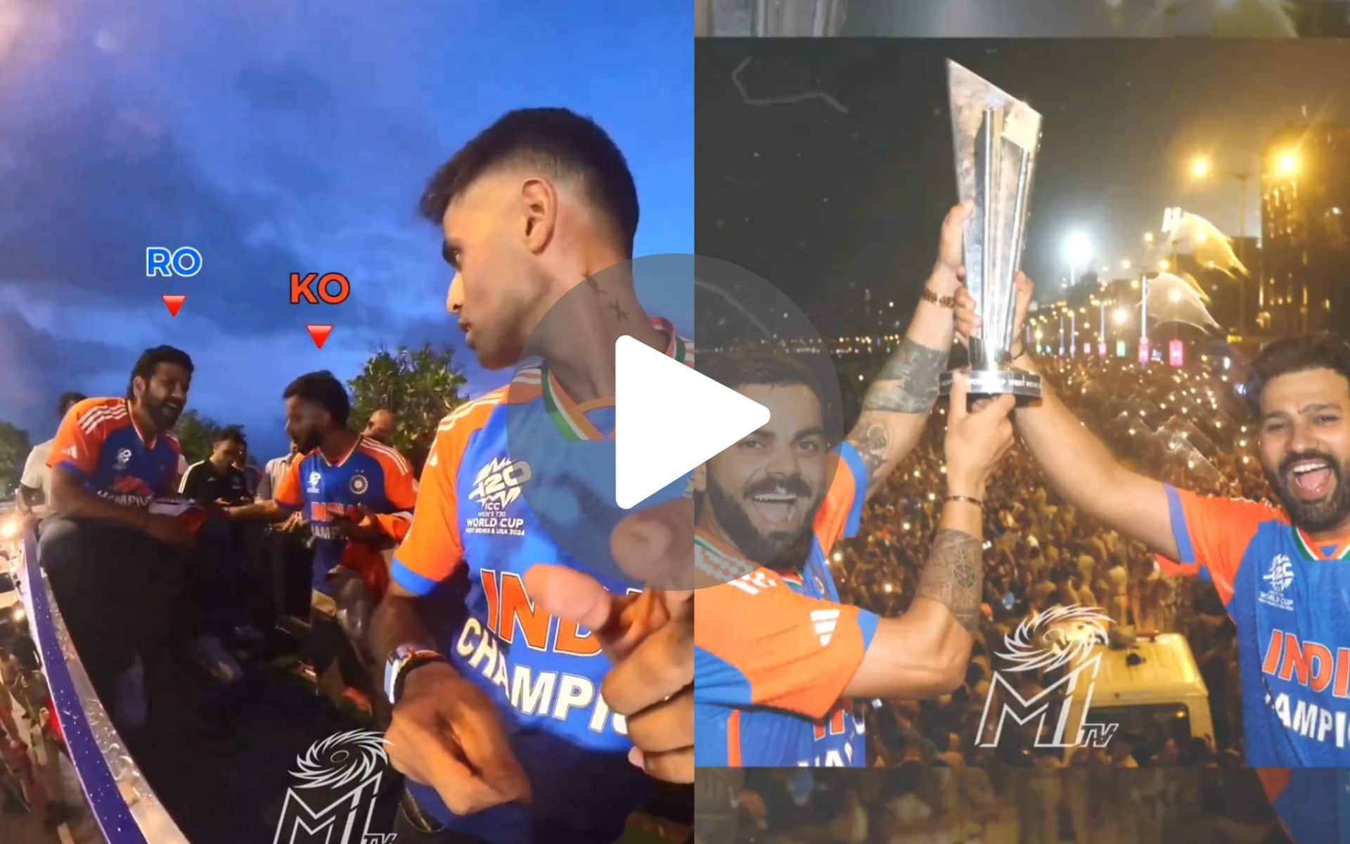 [Watch] Virat Kohli 'Cutely' Asks Rohit Sharma To Pose With T20 WC Trophy; Video Goes Viral